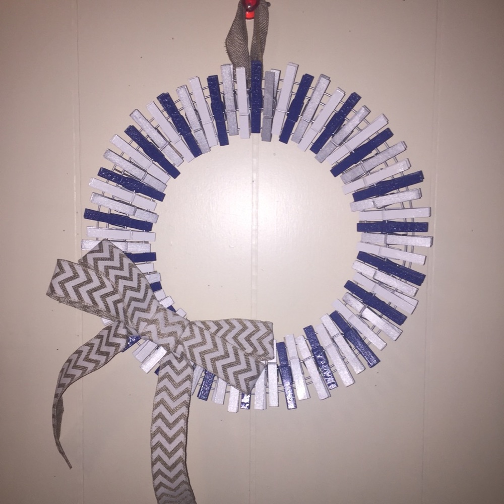RUSTIC DALLAS COWBOYS 12” CLOTHESPIN WREATH!!